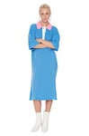 Trendyol Women's Woman Regular Standard Polo Neck Knitwear Dress, Blue, S