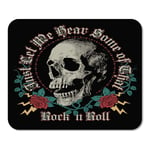 Rock Roll Skull Roses Graphics Work Home School Game Player Computer Worker MouseMat Mouse Padch