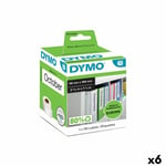 Ruller med etiketter Dymo 99019 59 x 190 mm LabelWriter™ Hvid Sort (6 enheder)