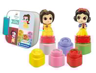 Clementoni - 17843 - Soft Clemmy Disney Princess Playset - Soft Building Blocks, Clemmy Blocks For 6 Months, Building Bricks Washable, Construction Kids, Development & Activity Toys, Made In Italy