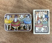 WOOLLY SHEEP & ALPACA PLAYING CARDS WITH A STORAGE TIN