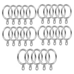 24-pack metallgardinringar, 30 mm innerdiameter öljetter för gardinstänger, stänger och draperier, Si