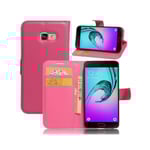 Samsung Galaxy A3 (2017) litchi läderfodral - Varm rosa Rosa