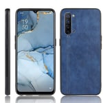 SPAK OPPO Find X2 Lite Case,Soft TPU Frame + PU Leather Hard Cover Protection Case for OPPO Find X2 Lite (Blue)