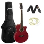 Tiger Red Electro Acoustic Guitar Package with Premier Padded Bag