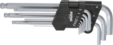 L-Nyckelsats Insex 1,27-10mm Med Kulände 180mm Långa 10-Delar Sonic