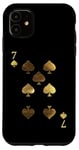 iPhone 11 7 (Seven) of Spades Poker Card Playing Card Blackjack Card Case