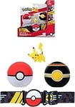 Pokémon - Ceinture Clip 'N' Go - 1 ceinture, 1 Poké Ball, 1 Luxury Ball et 1 figurine 5 cm Pikachu - Accessoire pour se déguiser en Dresseur Pokémon