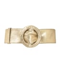 Joe Browns Women's Metallic Soft Leather Retro Glam Waist Belt, Gold, M