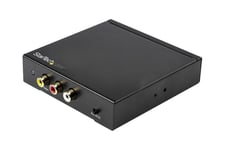 StarTech.com HDMI to RCA Converter Box with Audio - Composite Video Adapter - NTSC/PAL - 1080p (HD2VID2) - videokonverterare - svart