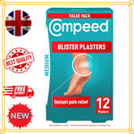 Medium Size Blister Plasters, 12 Hydrocolloid Plasters, Foot Treatment