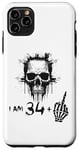 iPhone 11 Pro Max I Am 34 Plus 1 Middle Finger - 35th Birthday w. Viking Skull Case