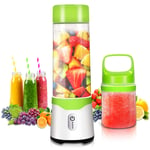 Jovego 500+300ml Portable Blender Mixer, Mini USB Blender Electric Mini Fruit Mixer with Strainer, 4000mAh Juicer Cup Personal Mini Blender for Smoothie, Shakes, Fruits and Baby Food, BPA Free