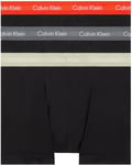 Calvin Klein Men's Boxer Short Trunks Stretch Cotton Pack of 3, Black (B- Cher Ks/Eiffle Twr/Moss Gr Wbs), XS
