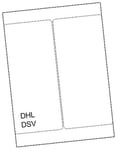 Transportetikett Laser DHL/DSV 2/ark A4 105x220mm
