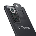 GIOPUEY Caméra Arrière Protecteur pour Xiaomi Redmi Note 10 Pro, [Lot de 2] Caméra métal Protecteur, [Résistant aux Rayures] [Protection Contre Les Chutes] [Facile à Installer]- Noir