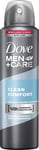 Dove Men+Care, Deodorant Ren Komfort Antiperspirant, 150ml