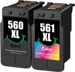 WISETA PG-560XL CL-561XL Ink Cartridges, for Canon 560 561 XL for Canon Pixma TS