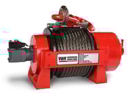 Warrior Winches JR 25,000kg Industriell Hydraulisk Vinsch, Stålvajer -