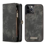 CaseMe 008 Series läderfodral, iPhone 12/12 Pro, grå grå