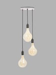 Tala Graphite Triple Pendant Cluster Ceiling Light with Voronoi II 3W ES LED Dimmable Tinted Bulbs