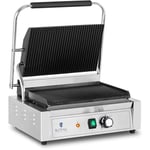 Machine à panini grill appareil toaster croque-monsieur professionnel professionnelle 2 200 watts 50 - 300 °c acier inoxydable - Argenté