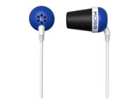Koss PLUG - Hörlurar - inuti örat - kabelansluten - 3,5 mm kontakt - ljudisolerande - blå