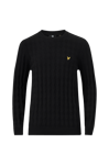 Lyle & Scott - Tröja Argyle Crew Neck - Svart - M