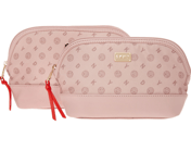 DKNY Make Up Bag Gift Set - Large & Medium Legacy Dome Bags - Pink - RRP £65