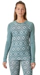 Helly Hansen Lifa Merino Midweight Graphic Crew Women underställströja Dämpad grön XL - Fri frakt