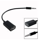 3.5mm Earphone Headphone Splitter Jack Y Male to 2 Female Cable Audio Extension