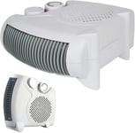 2000W Electric Fan Heater 2KW Portable SILENT Floor or Upright Hot & Cold Air
