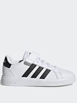adidas Sportswear Kids Unisex Grand Court 2.0 Trainers - White/Black, White/Black, Size 11 Younger