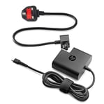 HP 1HE08AA#ABU USB-C - Power adapter - AC - 65 Watt - United Kingdom - for Pro x2 612 G2 - (Components > Power Supplies PSU)