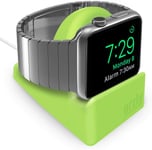 Orzly Charging & Display Stand Designed for All Series of Apple Watch SE, 6, 5, 4, 3, 2, 1 & All Screen Sizes 44mm, 42mm, 40mm, 38mm - Green