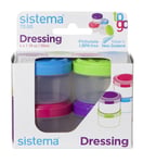 4 IN 1 PACK SISTEMA DRESSING POTS TO GO CONTAINERS 35ML FOOD SNACK&DIP