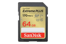 SanDisk Extreme PLUS - flashhukommelseskort - 64 GB - SDXC UHS-I