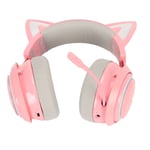 Cat Ear Gaming Headset RGB Light BT Wireless Headphones for Laptops PCs FST