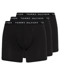 Tommy Hilfiger Men Boxer Briefs Underwear Pack of 3, Black (Black/Black/Black), M