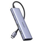Ugreen Hub USB-C till 2x USB-A / 2 x USB-C, 20cm - Grå