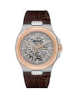 Ingersoll The Catalina Automatic Mens Watch with Grey Dial and Brown Leather Strap - I12503, Brown, Men