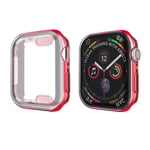 Leishouer Soft Case Compatible for Apple Watch Series 6/5/4 SE 40mm Screen Protector All Around Protective Case High Definition Ultra-Thin Cover For iWatch Series 6/5/4 SE 40mm - Red