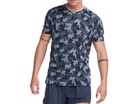 2XU Men's Light Speed Tee Short Sleeve T-Shirt, Block Camo/Silver Reflective, M