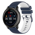 Garmin Vivoactive 4, Venu 2, Forerunner 255, etc, klockband (22mm) -Marinblå/vit