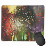 Fairy Forest with Mysterious Trees Mouse Pad with Stitched Edge Computer Mouse Pad with Non-Slip Rubber Base for Computers Laptop PC Gmaing Work Mouse Pad