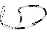Guess Gustbckh Phone Strap Pendant Black-White Heishi Beads