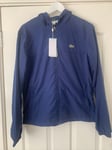 Lacoste Men's BH9801 Lightweight Jacket, Size S, FR46, Blue, RRP £145