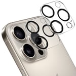 [2-Pack] iPhone 16 Pro Max Linsskydd av Härdat Glas - Skydd för Kamera, Anti-Reptåligt