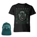Harry Potter Slytherin T-Shirt and Cap Bundle - Black - Kids' - 9-10 Years