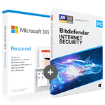 Pack Microsoft 365 Personnel + Bitdefender Internet Security - 1 PC - Mail Renouvellement 1 an
